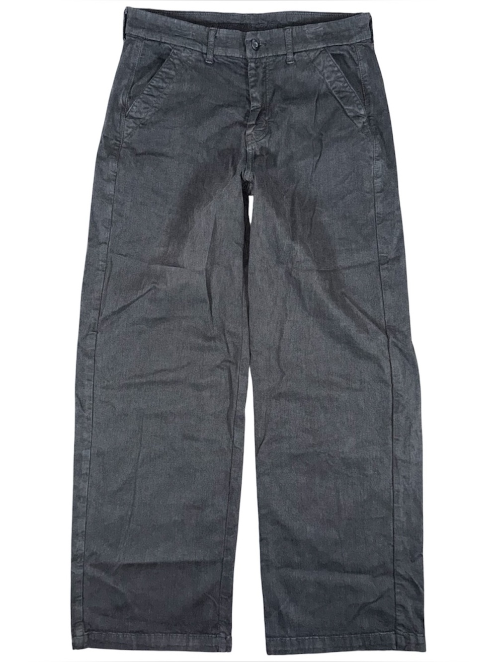 American Eagle Baggy Wide Leg Chino Pants Women’s 10 LONG High Rise Black y2k
